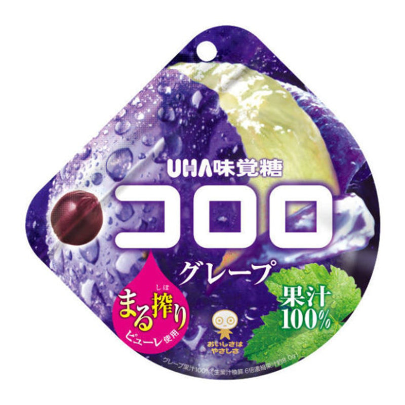 日本UHA味觉糖 紫葡萄味 UHA Kororo Fruit Gummy Grape 48g