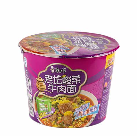 康师傅 老坛酸菜牛肉面(桶装) KSF Instant Noodle-Beef Sauerkraut 122g