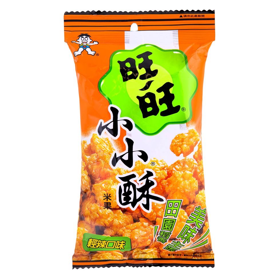 旺旺 小小酥 轻辣 Mini Fried Rice Crackers Light spicy 60g