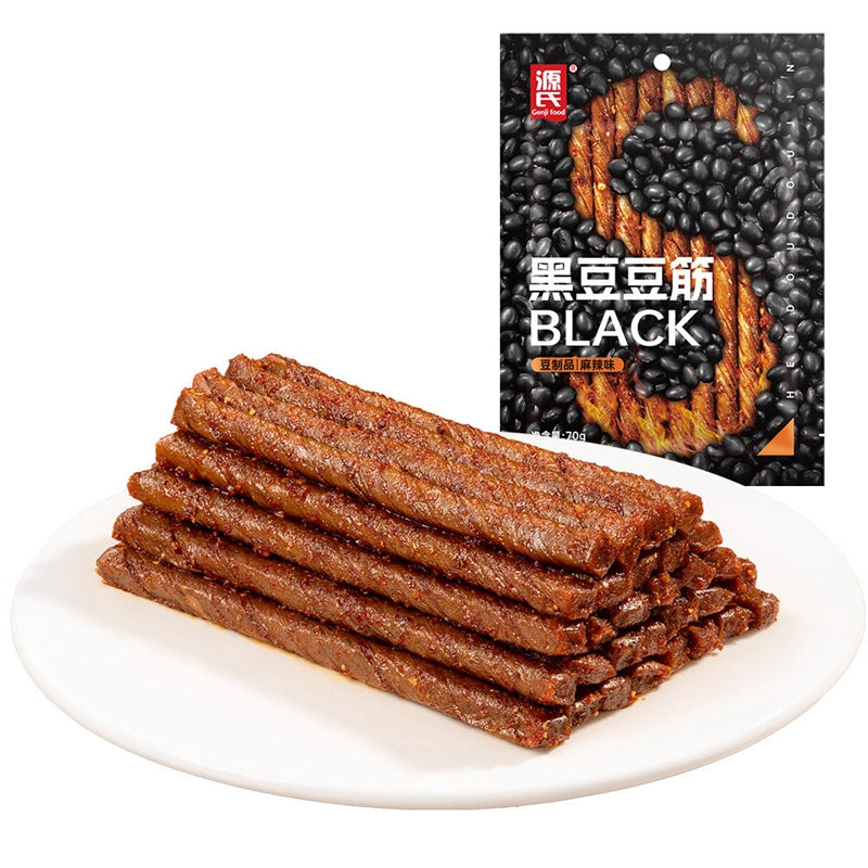 源氏 黑豆豆筋 Spicy Black Beancurd Curly Stripe 70g