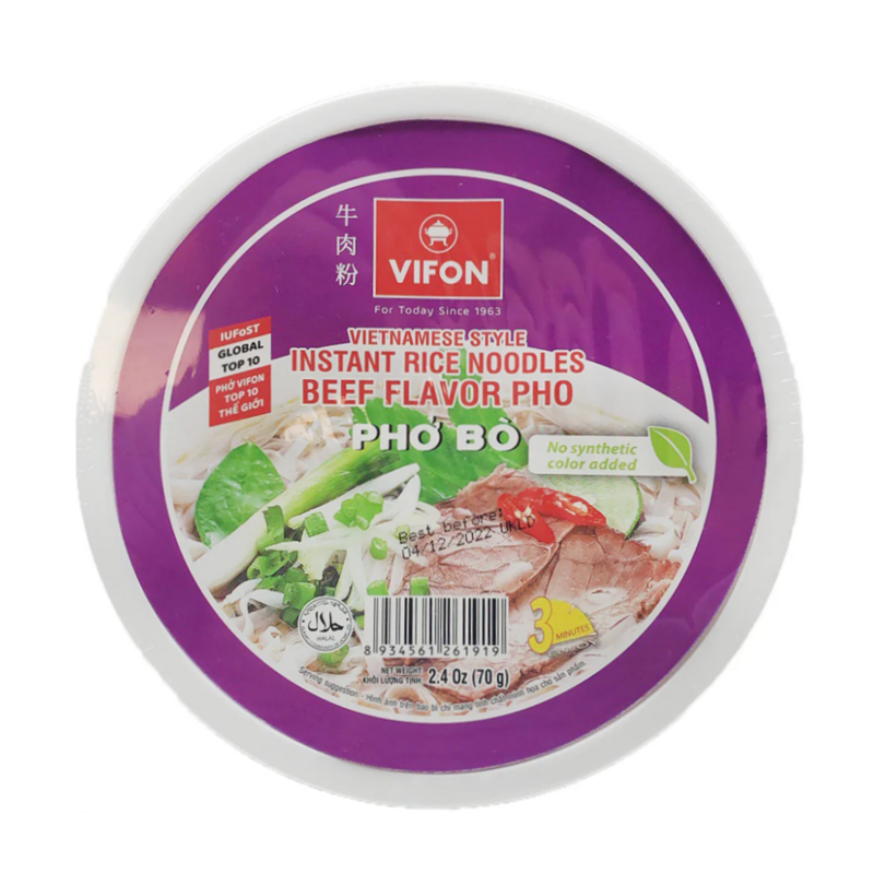 VIFON 越南牛肉米粉 Bowl Rice Noodle Beef Fl 70g