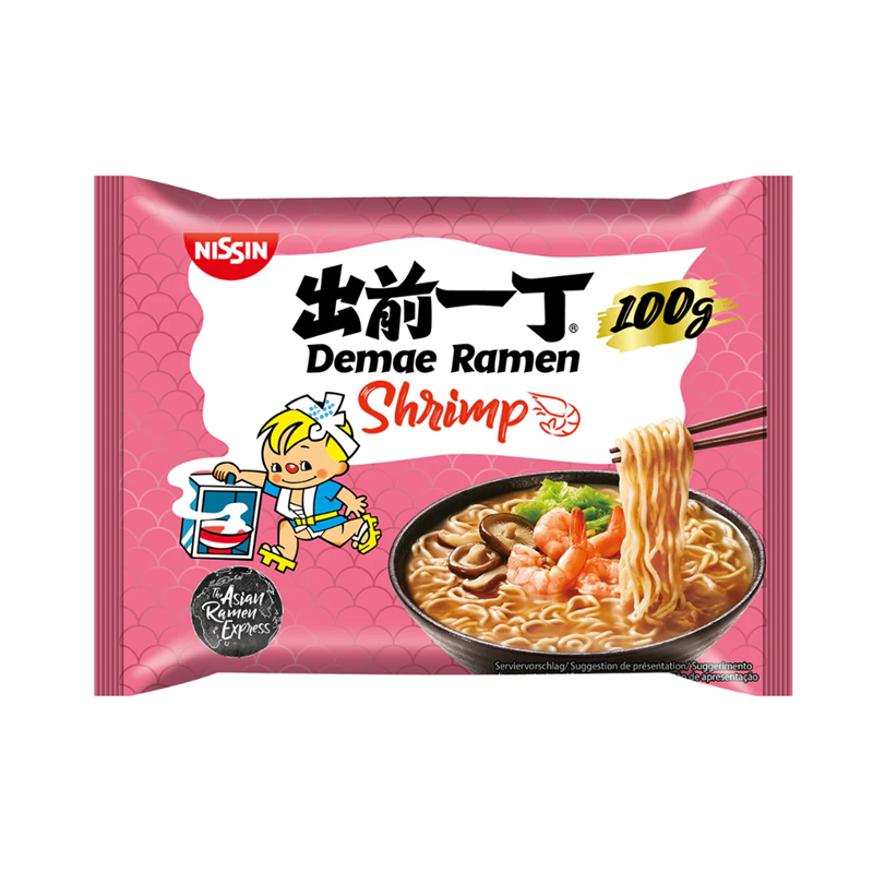 日本  出前一丁鲜虾拉面 Demae Ramen Shrimp 100g