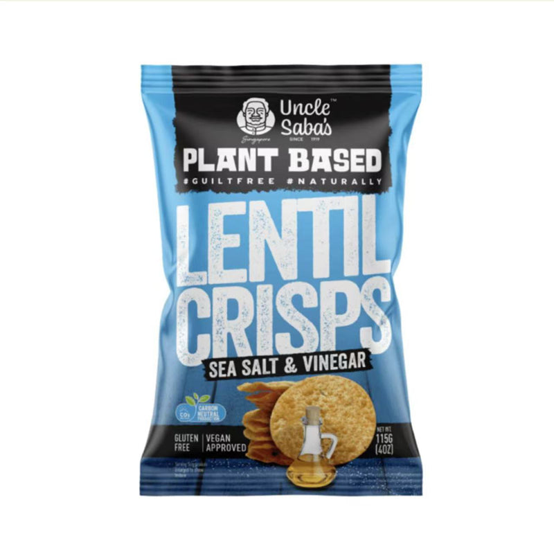 Uncle Saba's Sea salt&Vinegar Lentil Crisps 115g