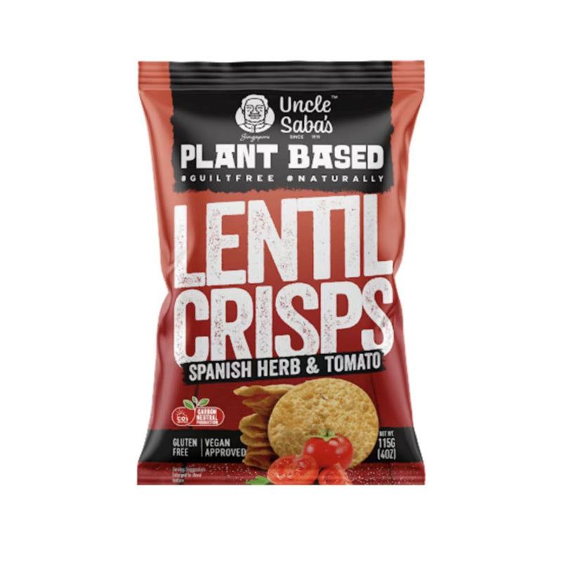 Uncle Saba's Spanish Herb&Tomato Lentil Crisps 115g