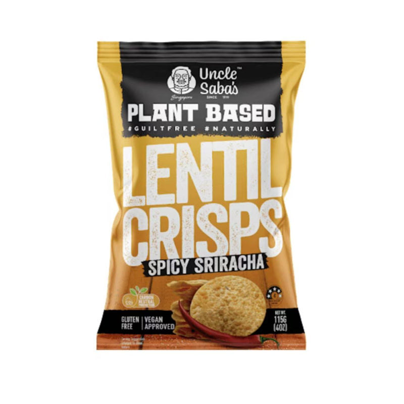 Uncle Saba's Spicy Sriracha Lentil Crisps 115g