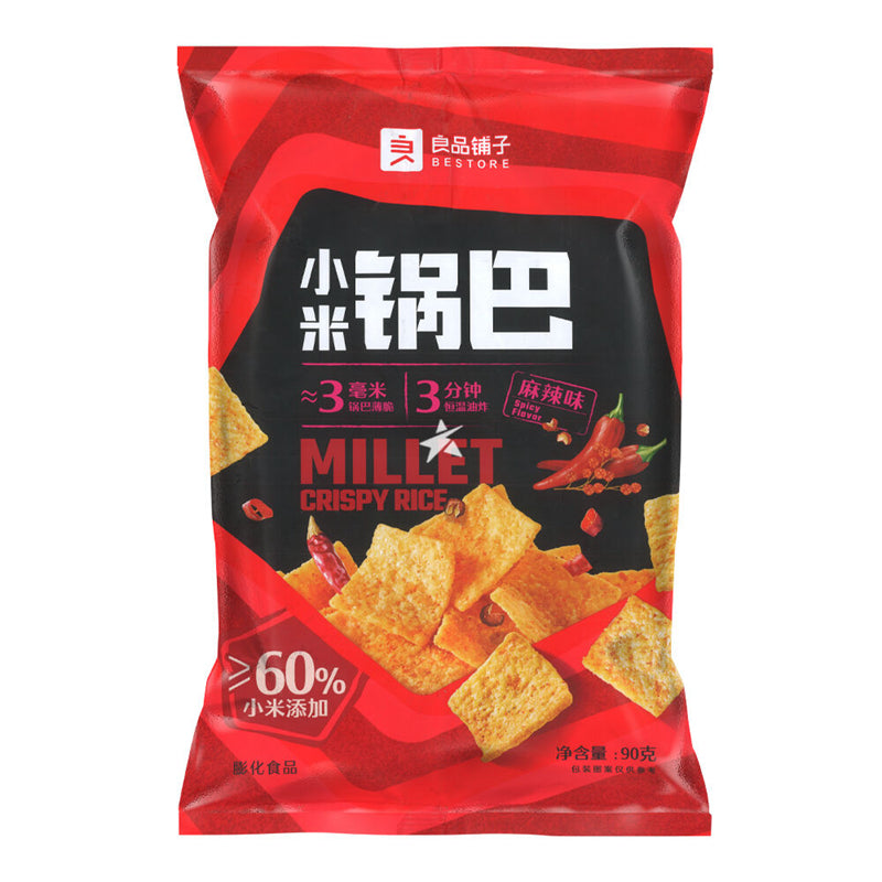 BESTORE Millet Crisps Hot &amp; Spicy Flavor 90g