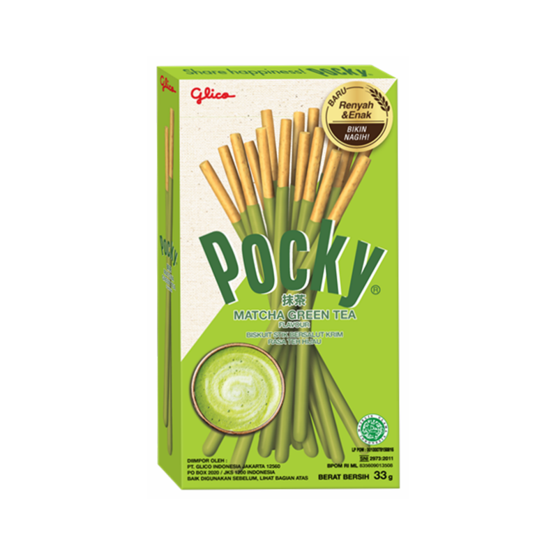 格力高 百奇 抹茶味 Pocky Chocolate Biscuit Sticks Matcha-green tea Flav. 35g