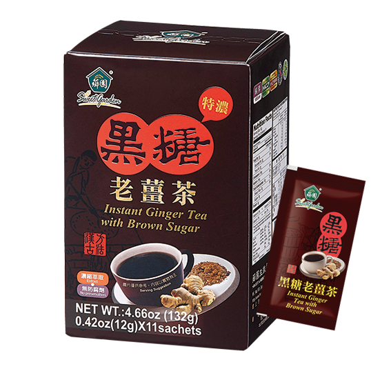 乡园 特浓黑糖老姜茶 SG Brown Sugar Ginger Tea 11*12g