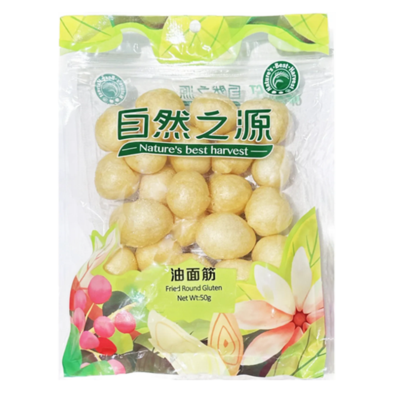 自然之源 油面筋 Fried Round Gluten 50g