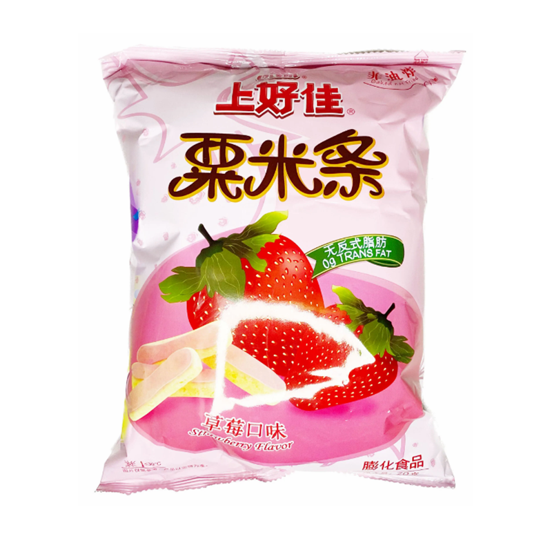 上好佳 粟米条 草莓味 Cornflips Strawberry Flavour 40g